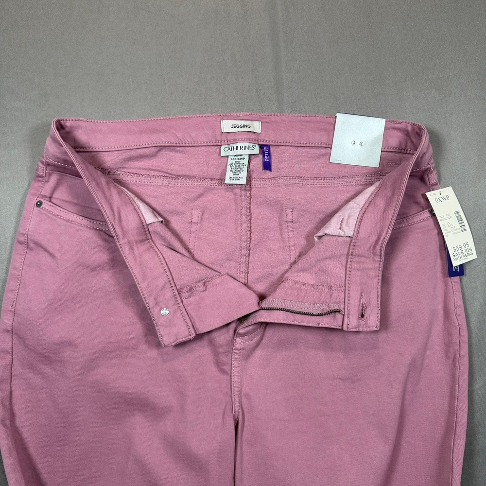 Catherines Jegging Womens 14/16WP Pink Petite Stretch Slim Fit Casual Pants - Picture 11 of 16